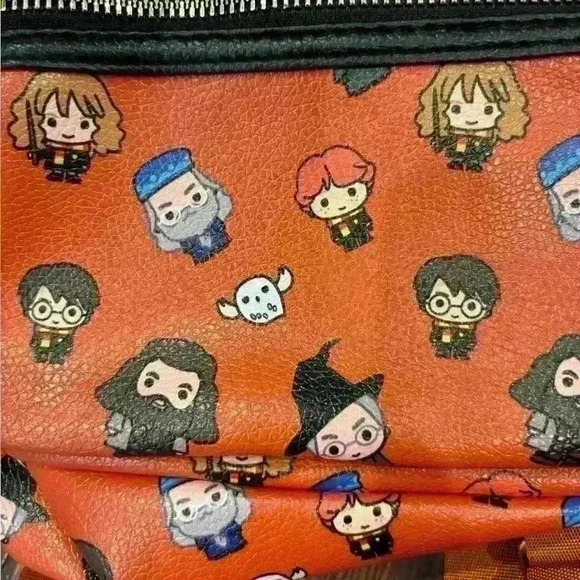 NWOT Harry Potter Chibi  faux leather Orange  mini bookbag By Wizarding World - Picture 6 of 7